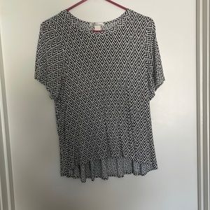 Black and white shirt